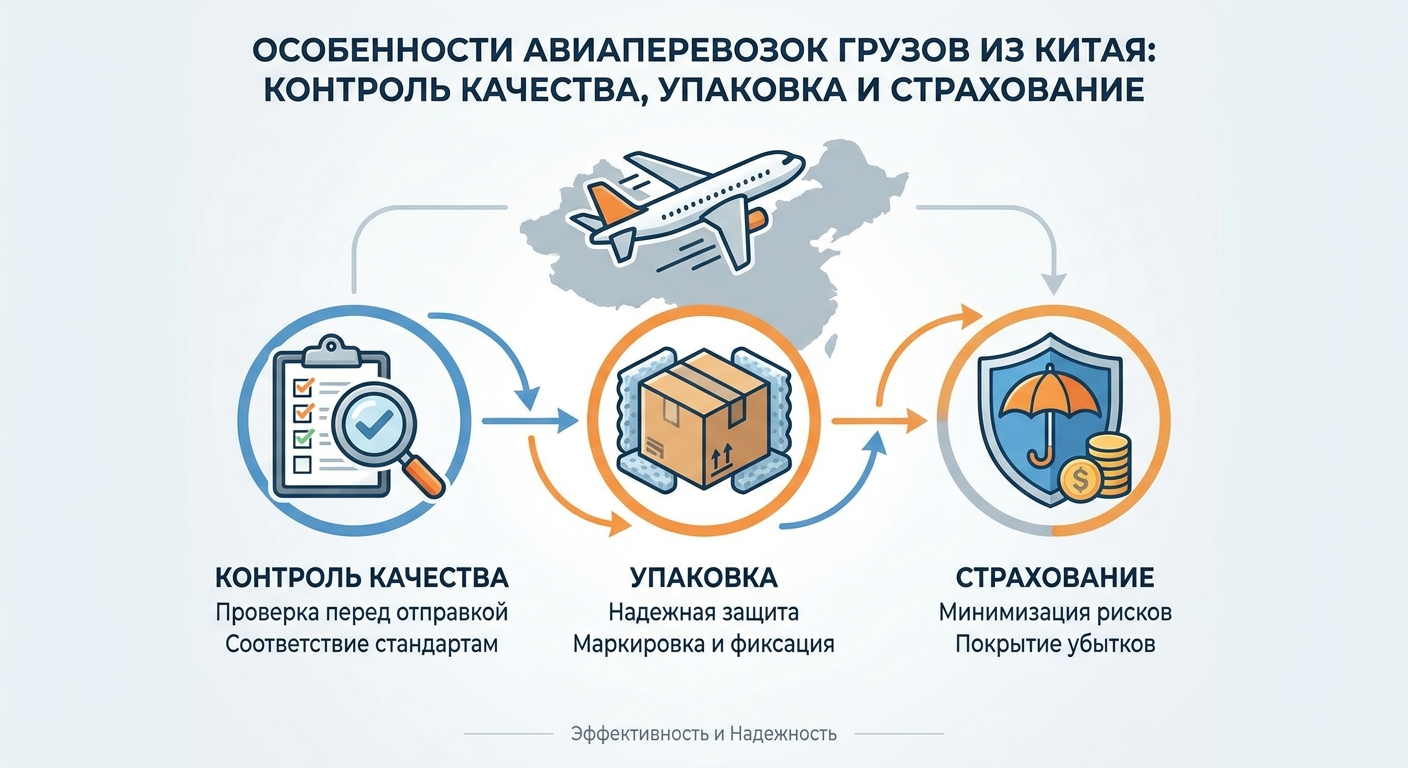 Особенности авиаперевозок грузов из Китая: контроль качества, упаковка и страхование
